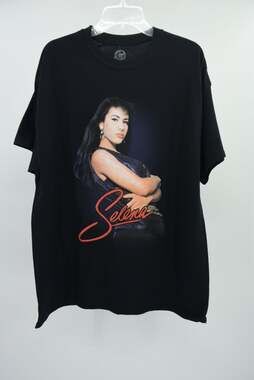 Selena Official Merchandise Black Graphic Crew Neck T-Shirt Plus Size 1X
